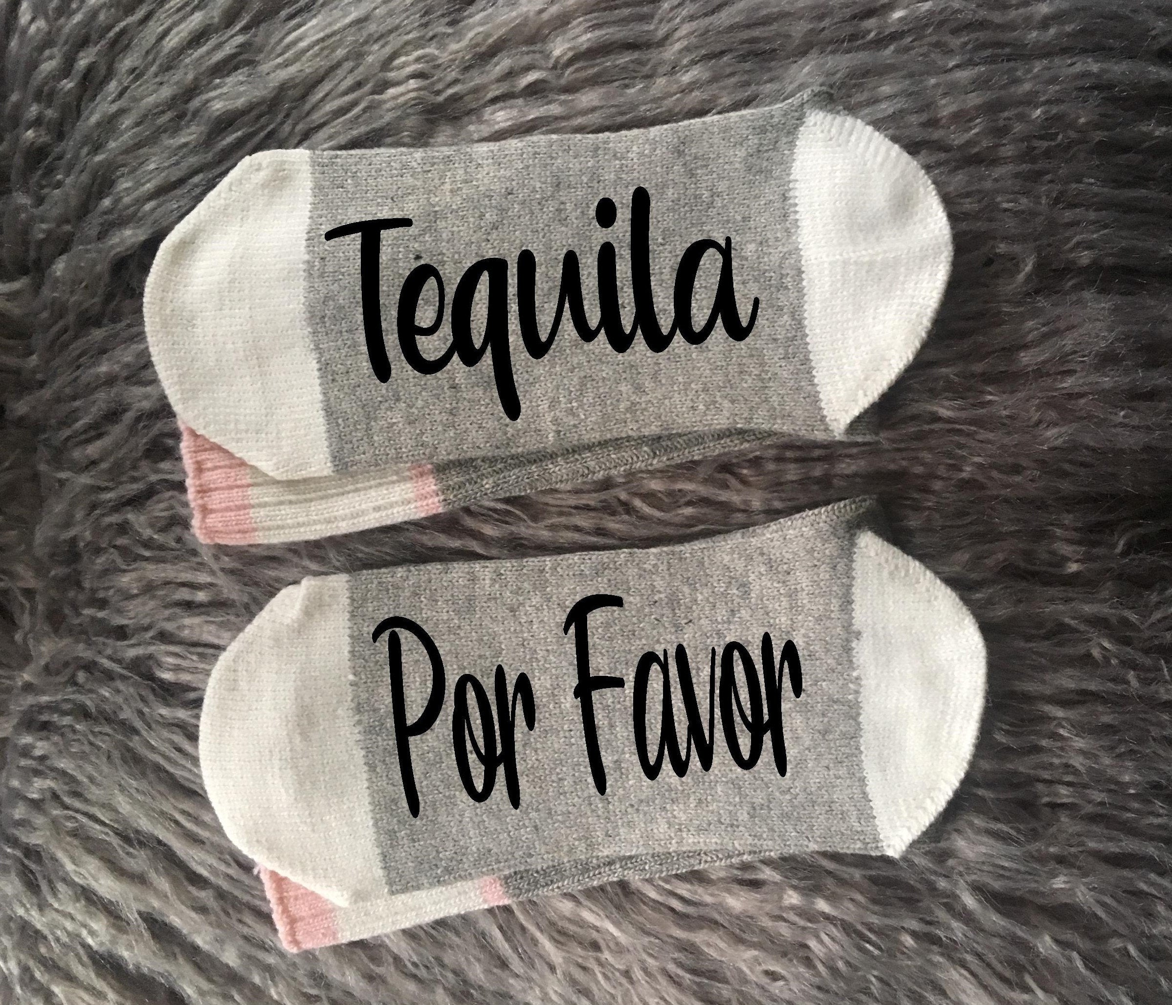 Tequila Por Favor-Tequila Socks-Cinco De Mayo-Tequila Gift-Taco Gifts-Taco Tuesday-Tacos and Tequila-Taco Sock-Gift for Her-Best Friend Gift