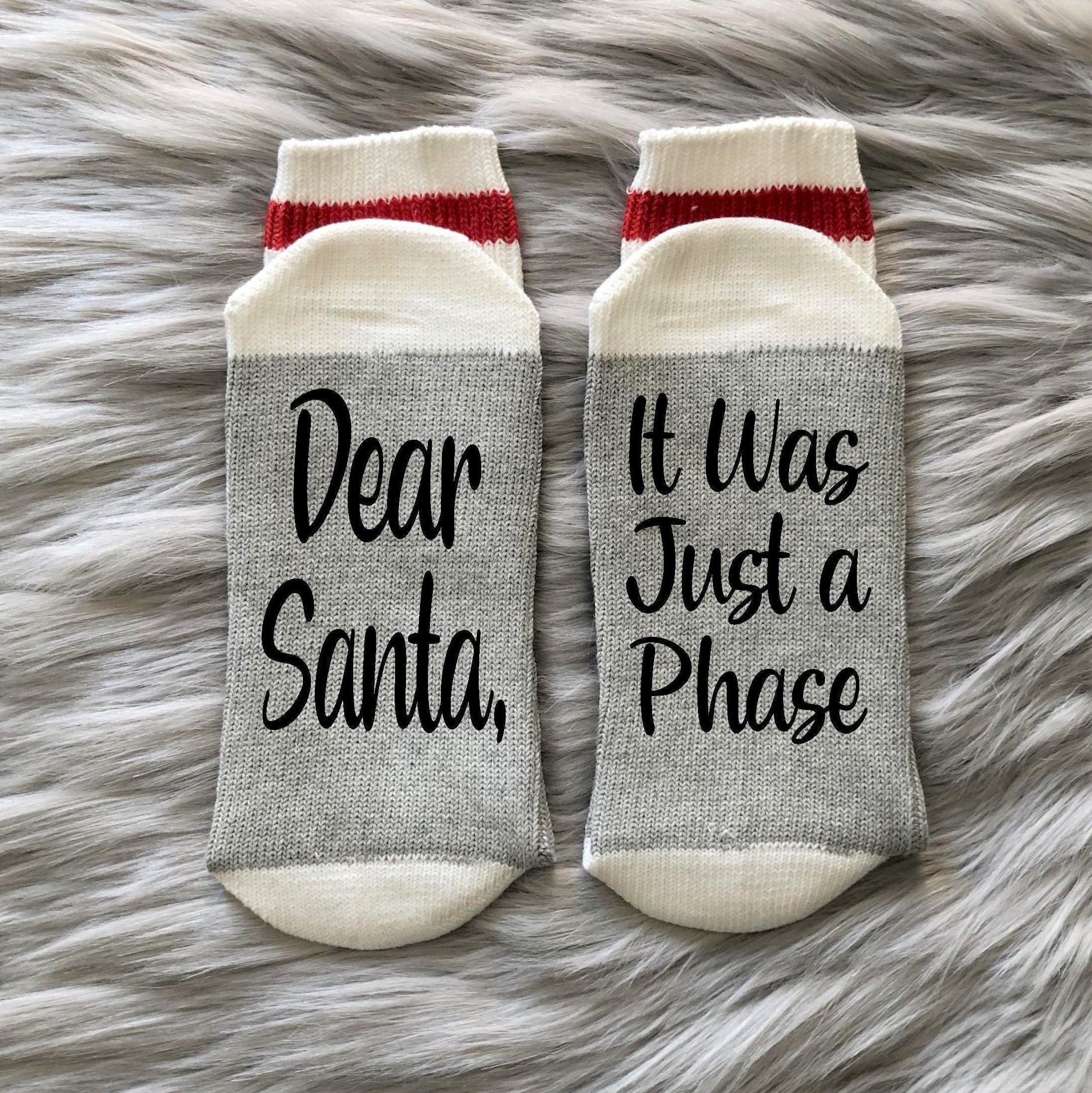 Dear Santa It's a Long Story Socks